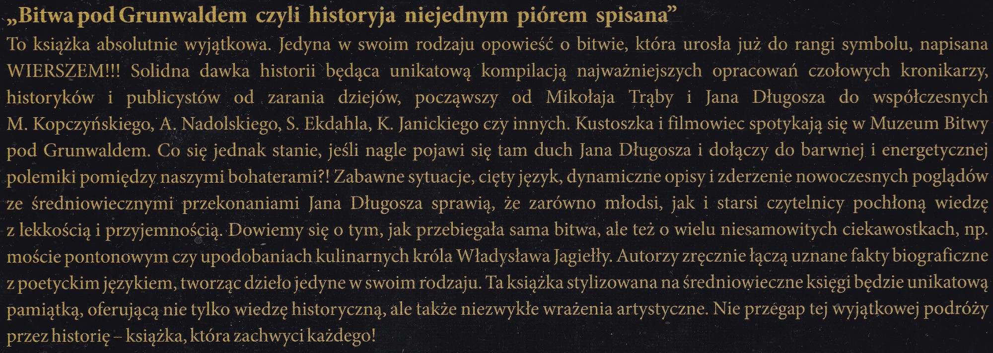 Bitwa pod Grunwaldem czyli historyja niejednym piórem spisana